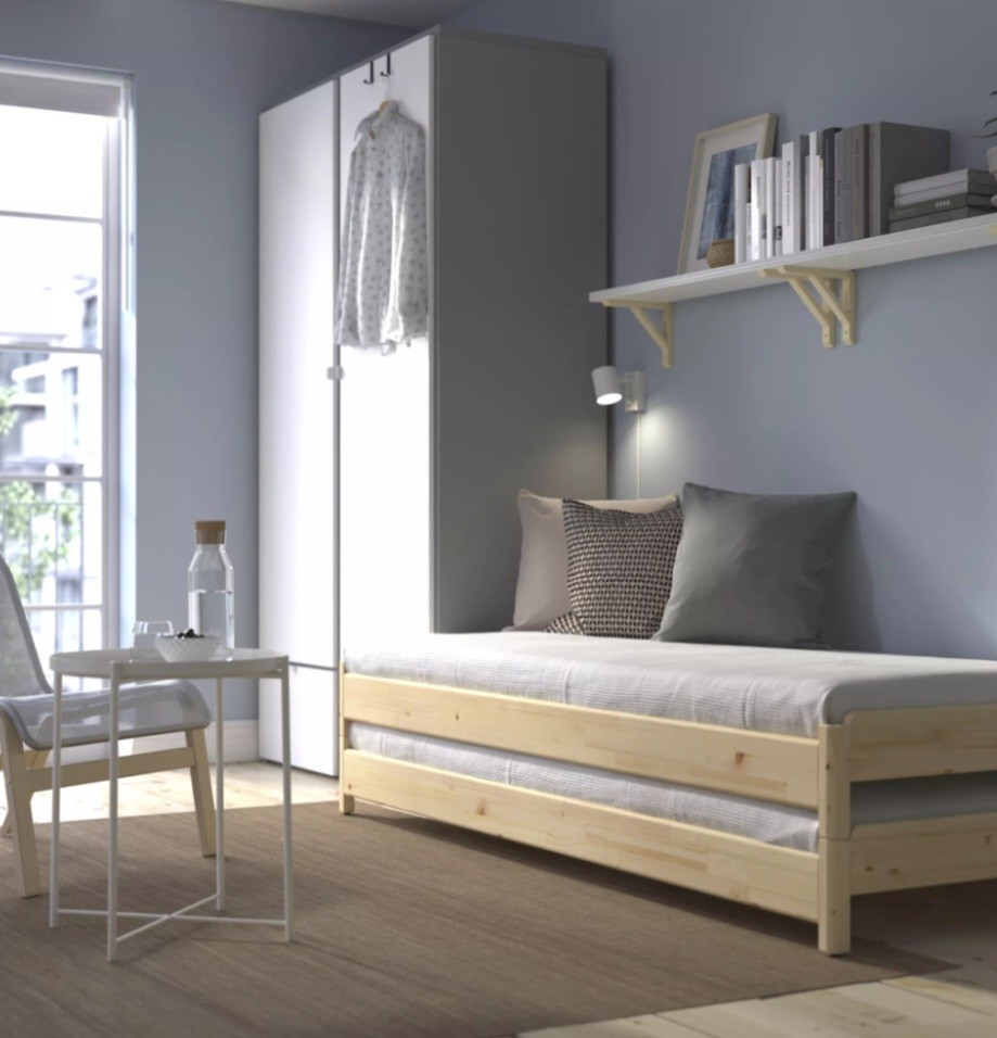 muebles y colchones - Cama apilable con 2 mattresses Twin Utaker Ikea 3