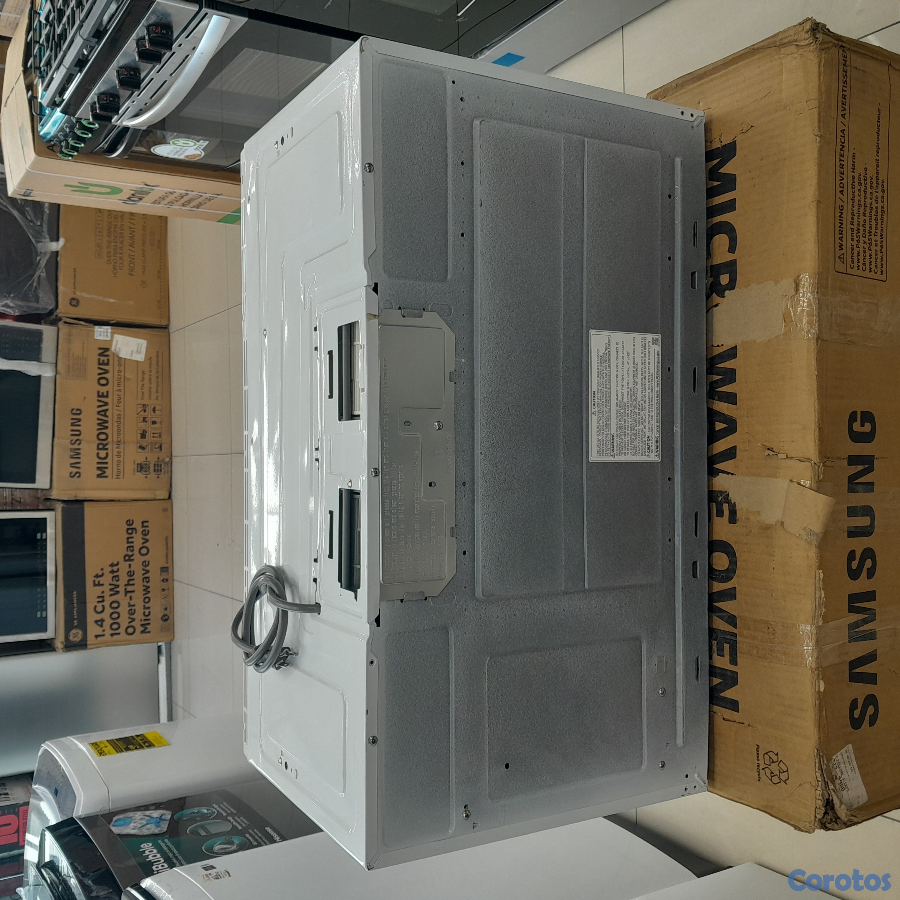 electrodomesticos - Microondas extractor de 30 pulgadas con panel tactilde color blanco 5