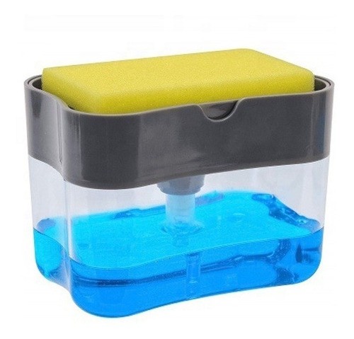 cocina - Dispensador De Jabón Lavaplatos Con Esponja 1