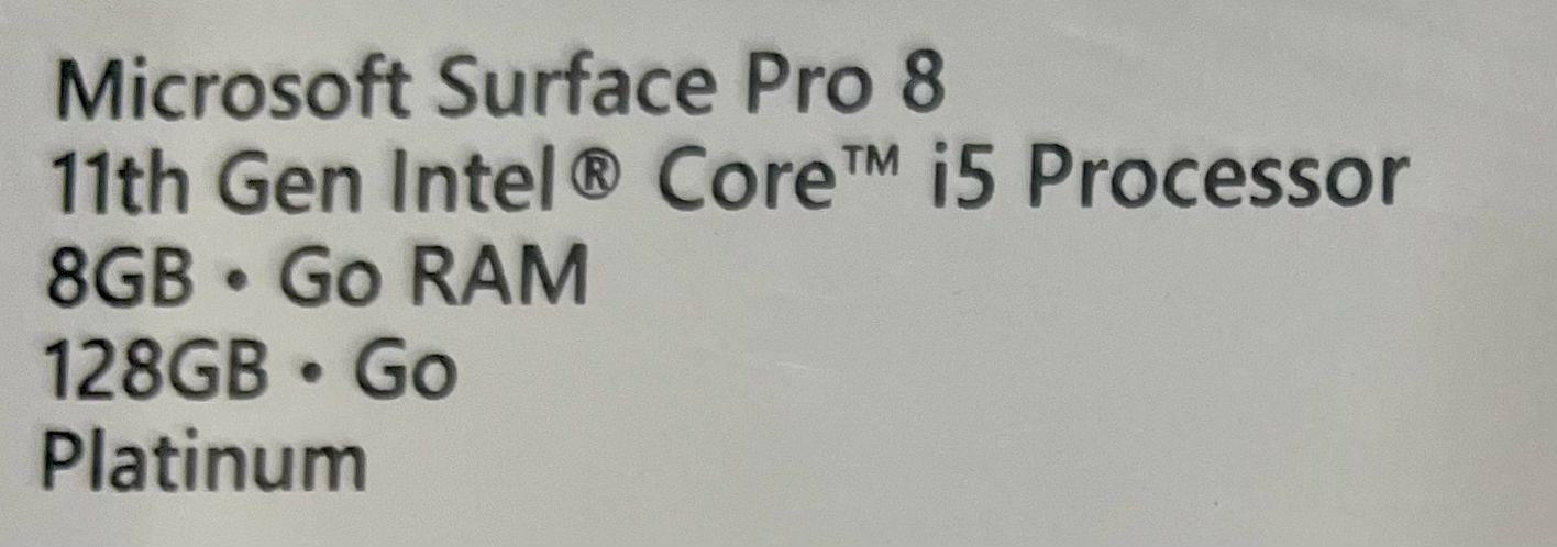 celulares y tabletas - Microsoft Surface Pro 8 11th Generation 128gb SSD 2