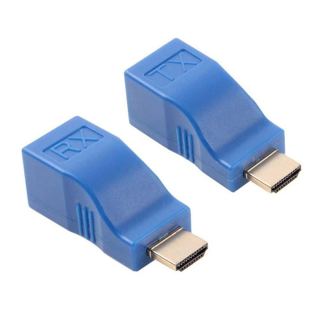 accesorios para electronica - Extensor HDMI Adaptador HDMI A RJ45 Full HD 1080P 3D 4K 2K 2.0 4