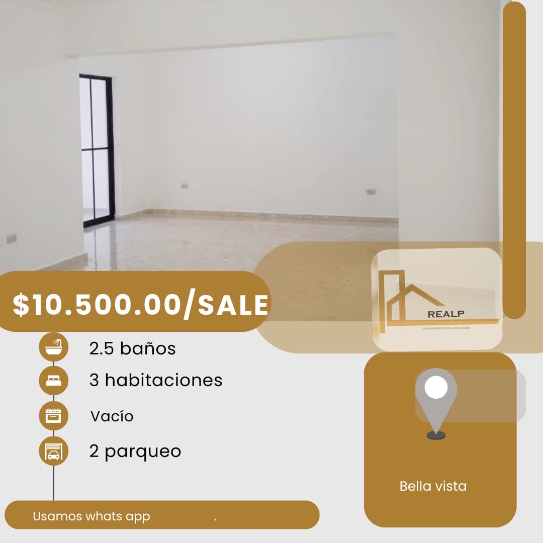 apartamentos - hermoso apartamento en una zona céntrica en bella vista 