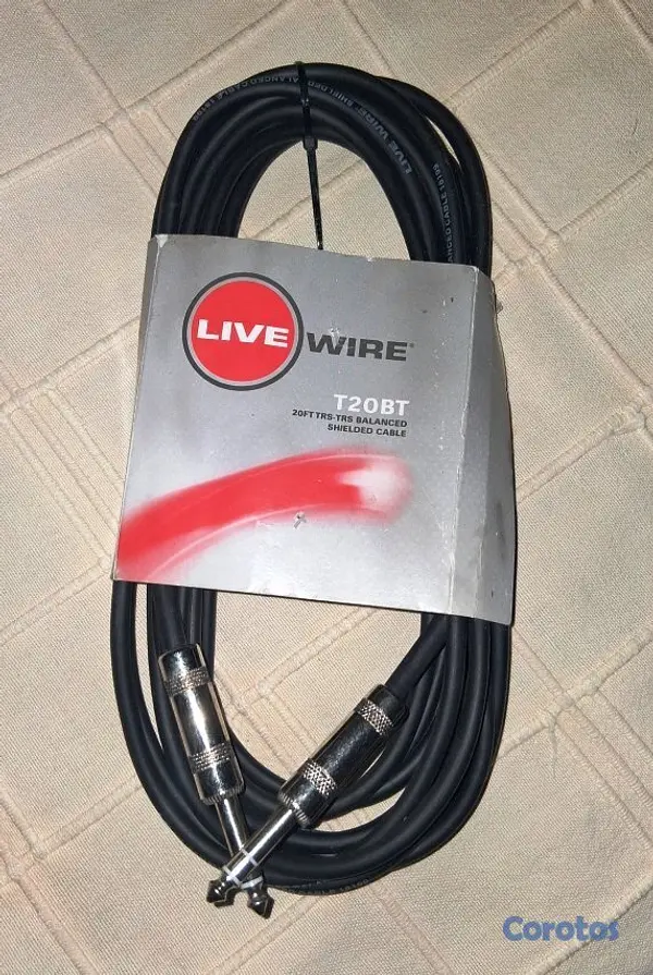 accesorios para electronica - Cable Balanceado Live Wire T20BT (20 pies) - TRS a 2