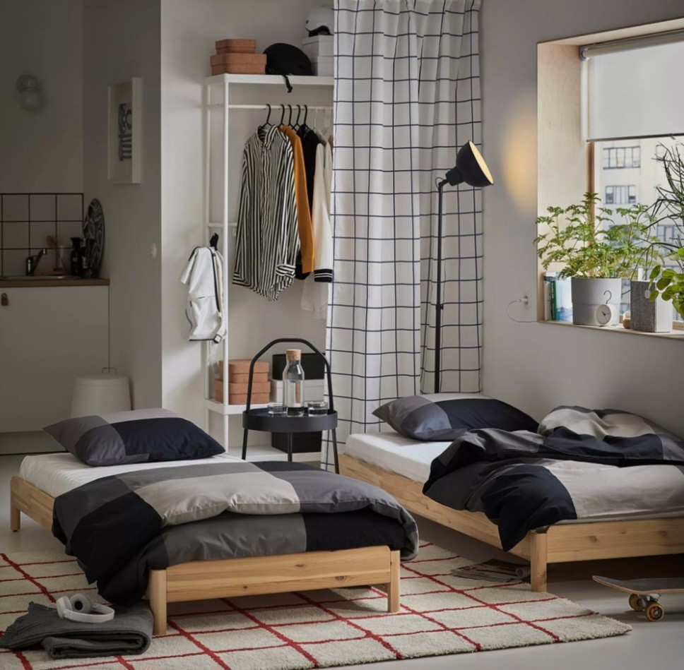 muebles y colchones - Cama apilable con 2 mattresses Twin Utaker Ikea 4