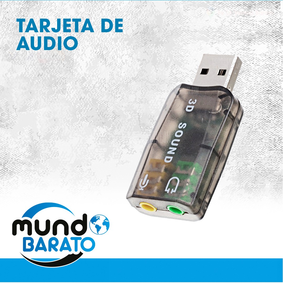 accesorios para electronica - Adaptador De Sonido y Audio Usb Convertidor 5.1