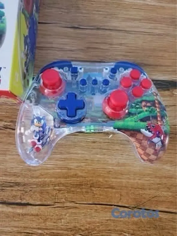 consolas y videojuegos - Control Nintendo Switch Versión Sonic transparente original
 2