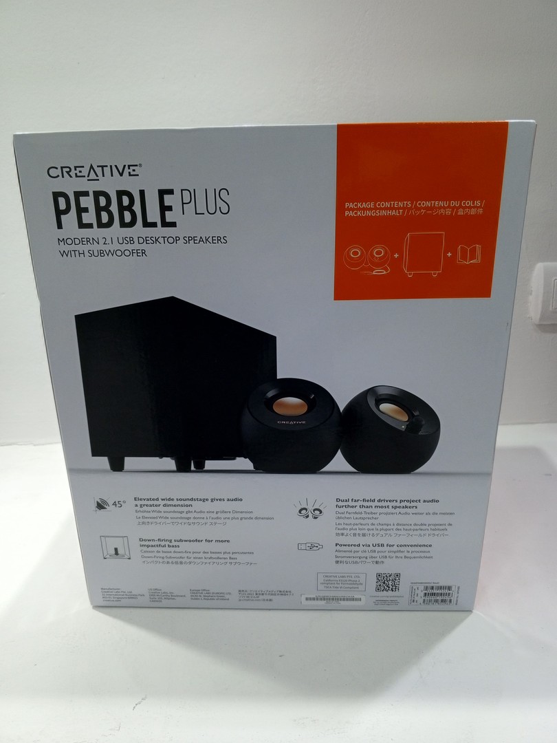 camaras y audio - Bocina Creative Pebble Plus 2.1 1