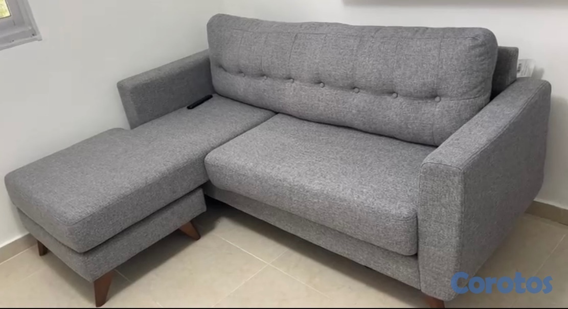 muebles y colchones - Mueble L  gris / Sofá L gris excelente calidad, muy buenas condiciones 3