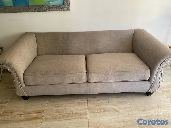 muebles y colchones - Sofá clásico color gris elegante 3