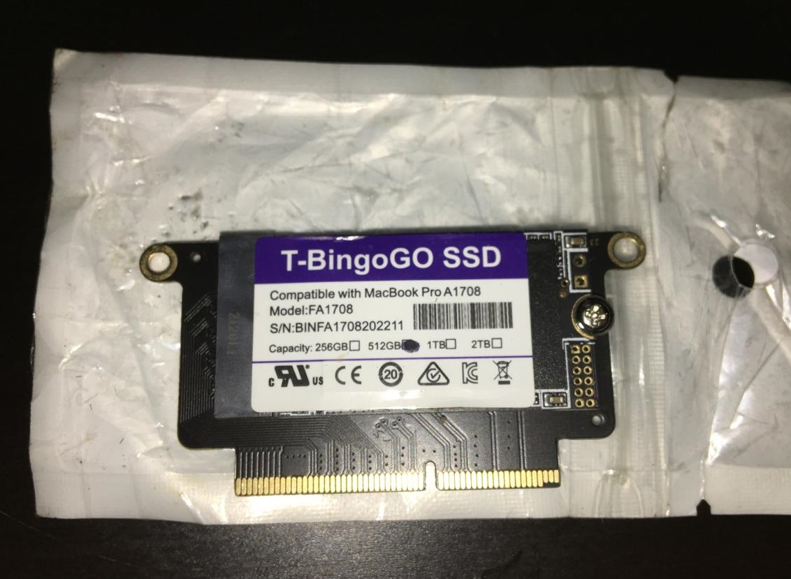 computadoras y laptops - Unidad de Disco Apple SSD 512 GB para MacBook Pro  1