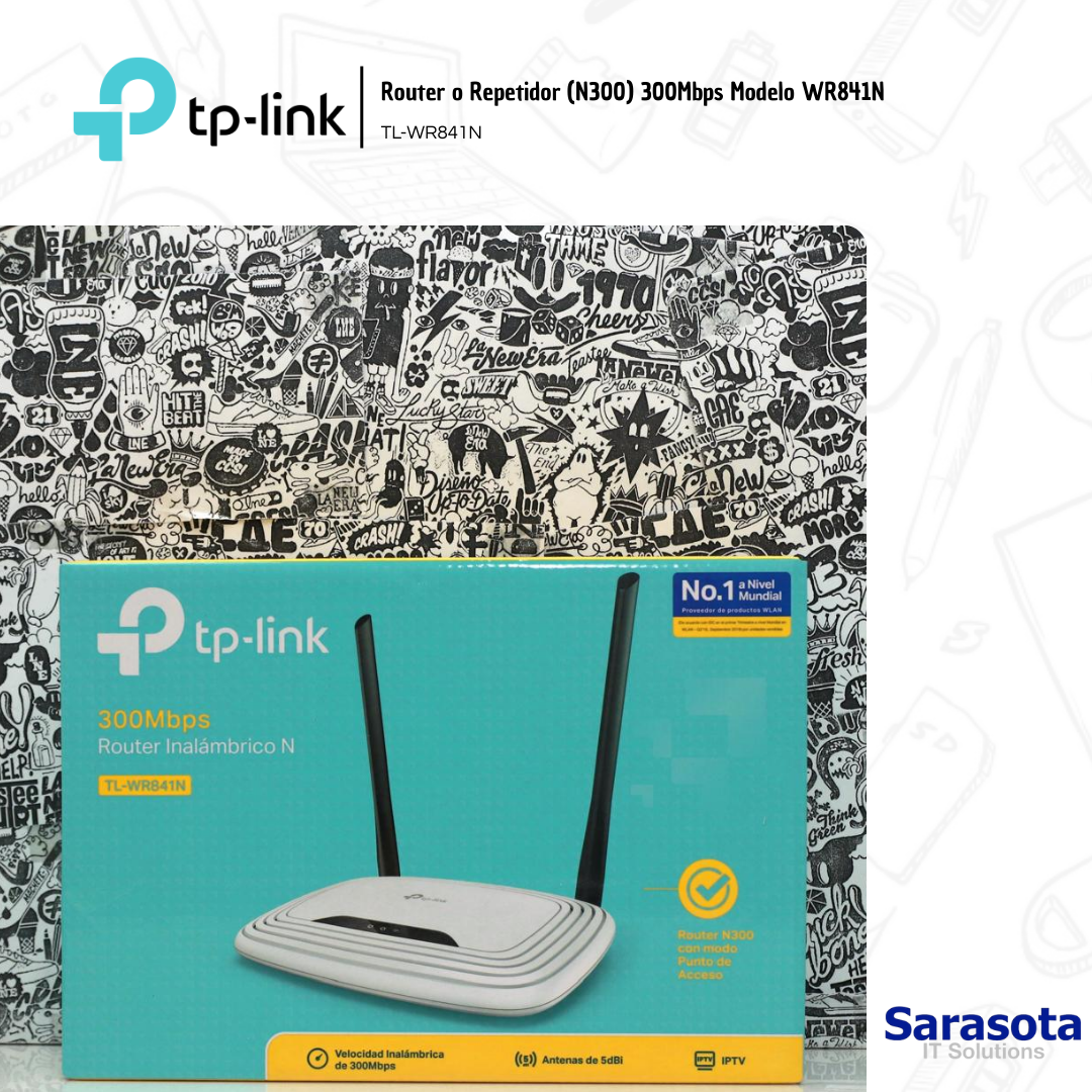 accesorios para electronica - Router o Repetidor (N300) 300Mbps Modelo WR841N 1