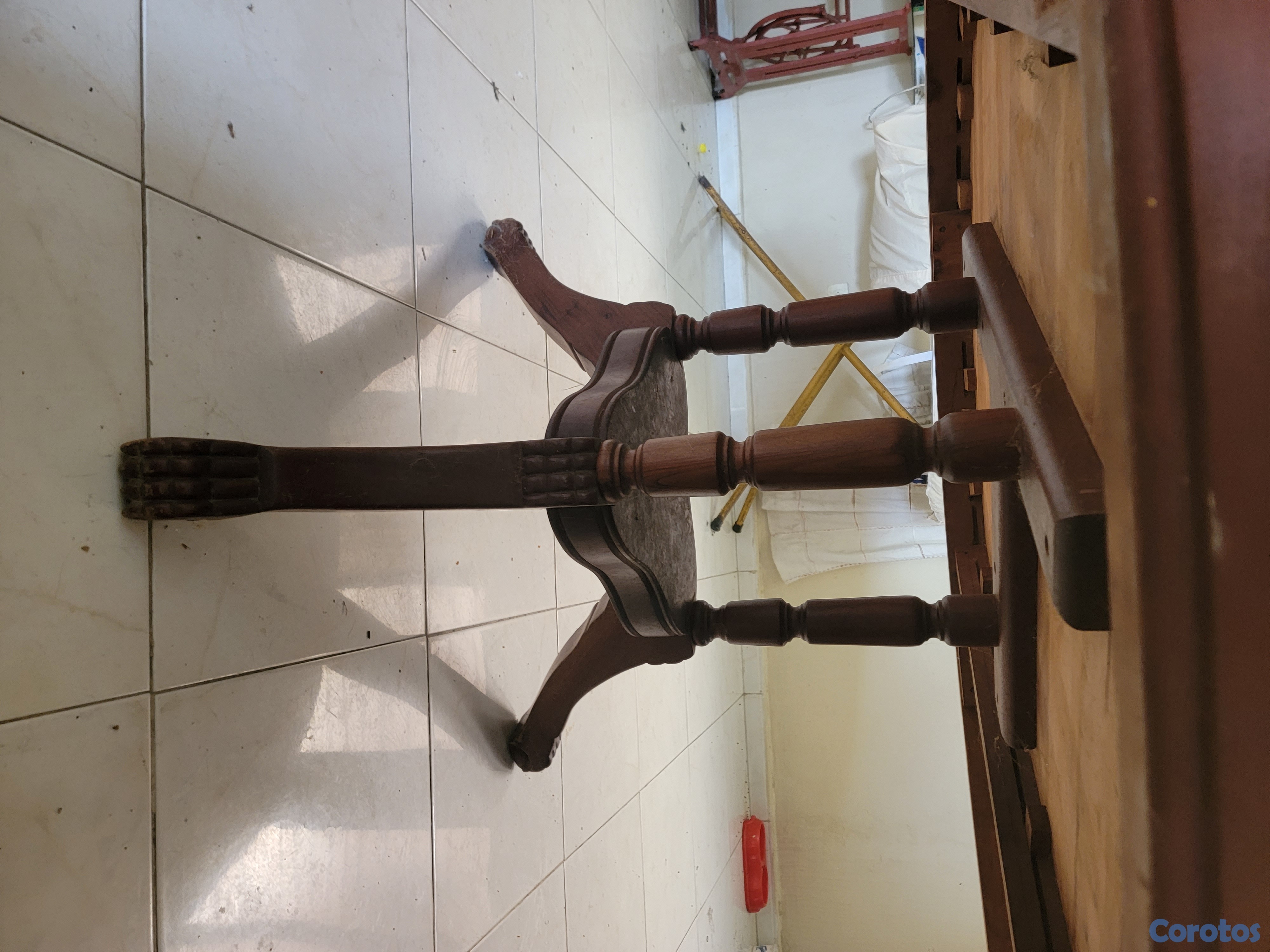 muebles y colchones - Mesa de comedor en caoba centenaria maciza 5