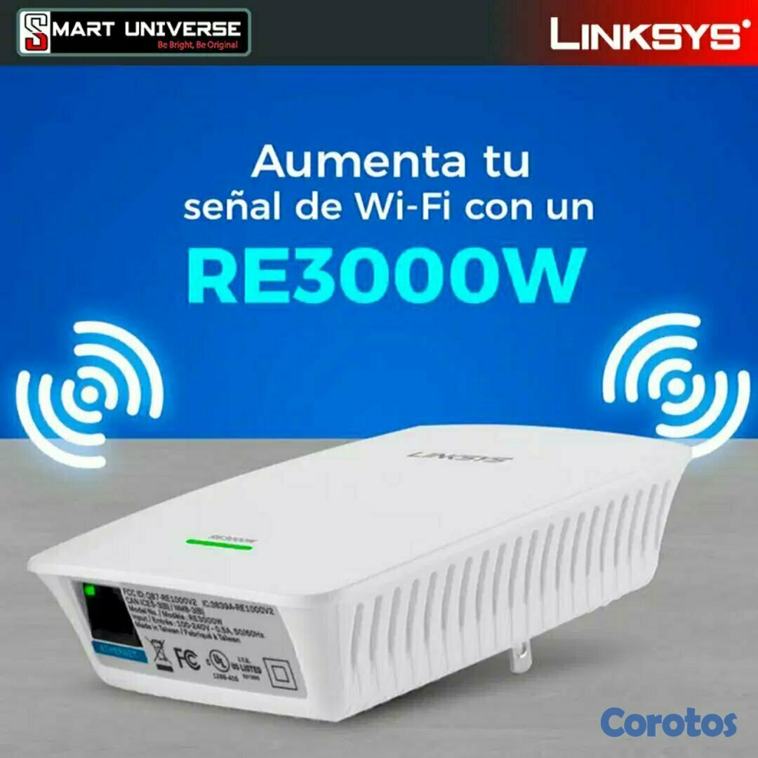 computadoras y laptops - REPETIDOR LINKSYS 2.4GHZ, 300MBPS, 1 PUERTO LAN 2