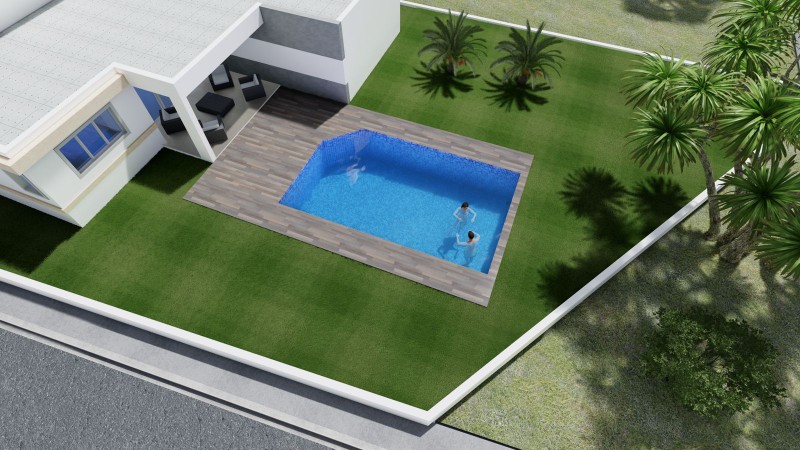 casas - Moderna casa con piscina y buenos espacios en construcción lista en 45 días 1
