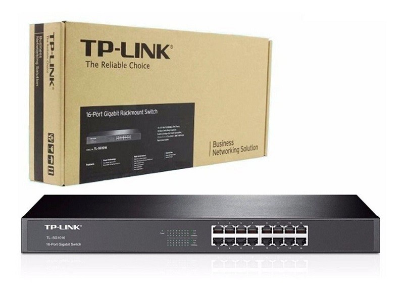computadoras y laptops - SWITCH 16 PUERTOS TP-LINK TL-SG1016, NO ADMINISTRABLE/RACK, 16 PUERTOS GIGABIT 