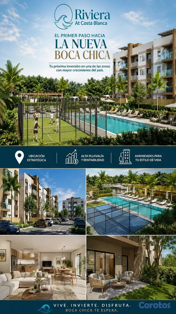 apartamentos - venta de apartamentos cerca de la playa en boca chica República Dominicana  5
