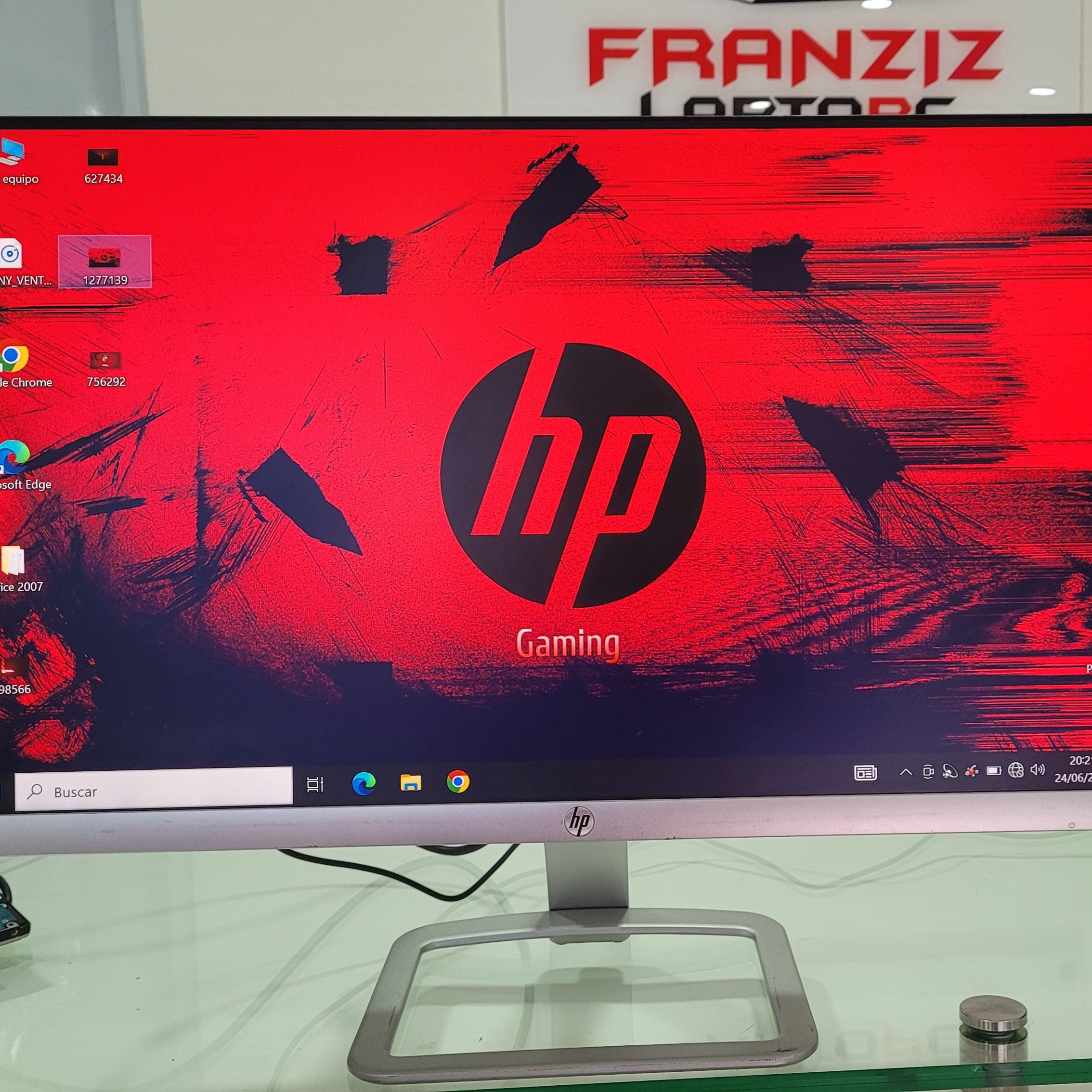 computadoras y laptops - monitor hp Blanco 24 Pulg Sin Bordes hdmi 1080p 75hz New