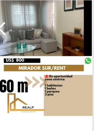 apartamentos - Hermoso apartamento de 1 habitación