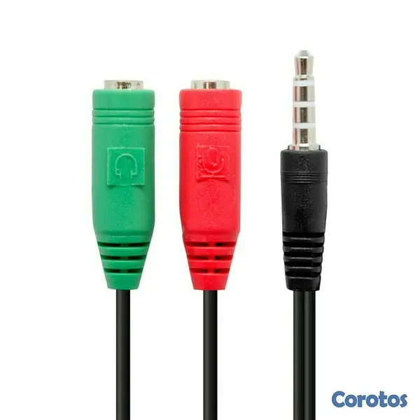 otros electronicos - CABLE ADAPTADOR DIVISOR DE AUDIO + MICROFONO 10662 2