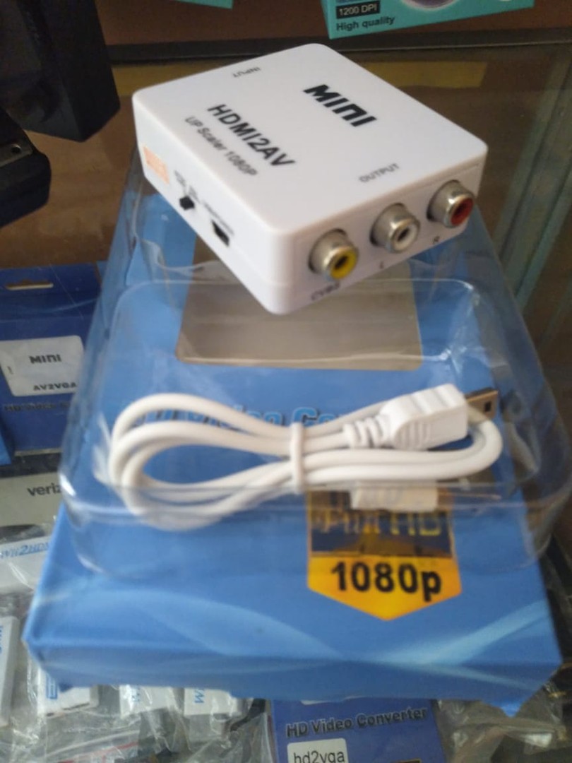 accesorios para electronica - CONVERTIDOR DE HDMI A RCA-AV SONIDO & VIDEO CONECTA EQUIPOS HDM PARA RCA AV