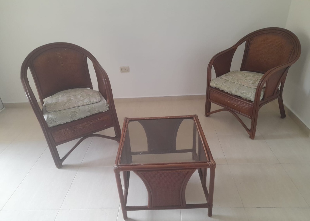 muebles y colchones - Juego terraza mimbre