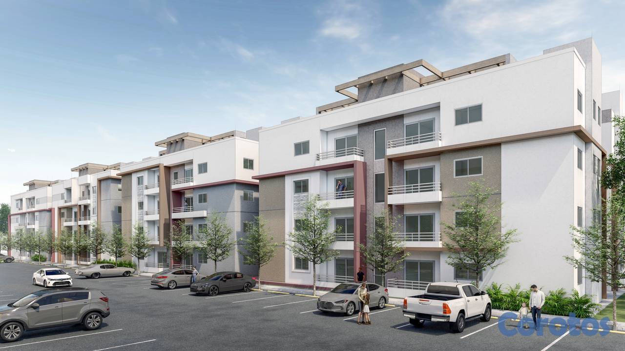 apartamentos - Aptos 2, 3 hab. 1 y 2 parqueos, c. servicio prox.  4