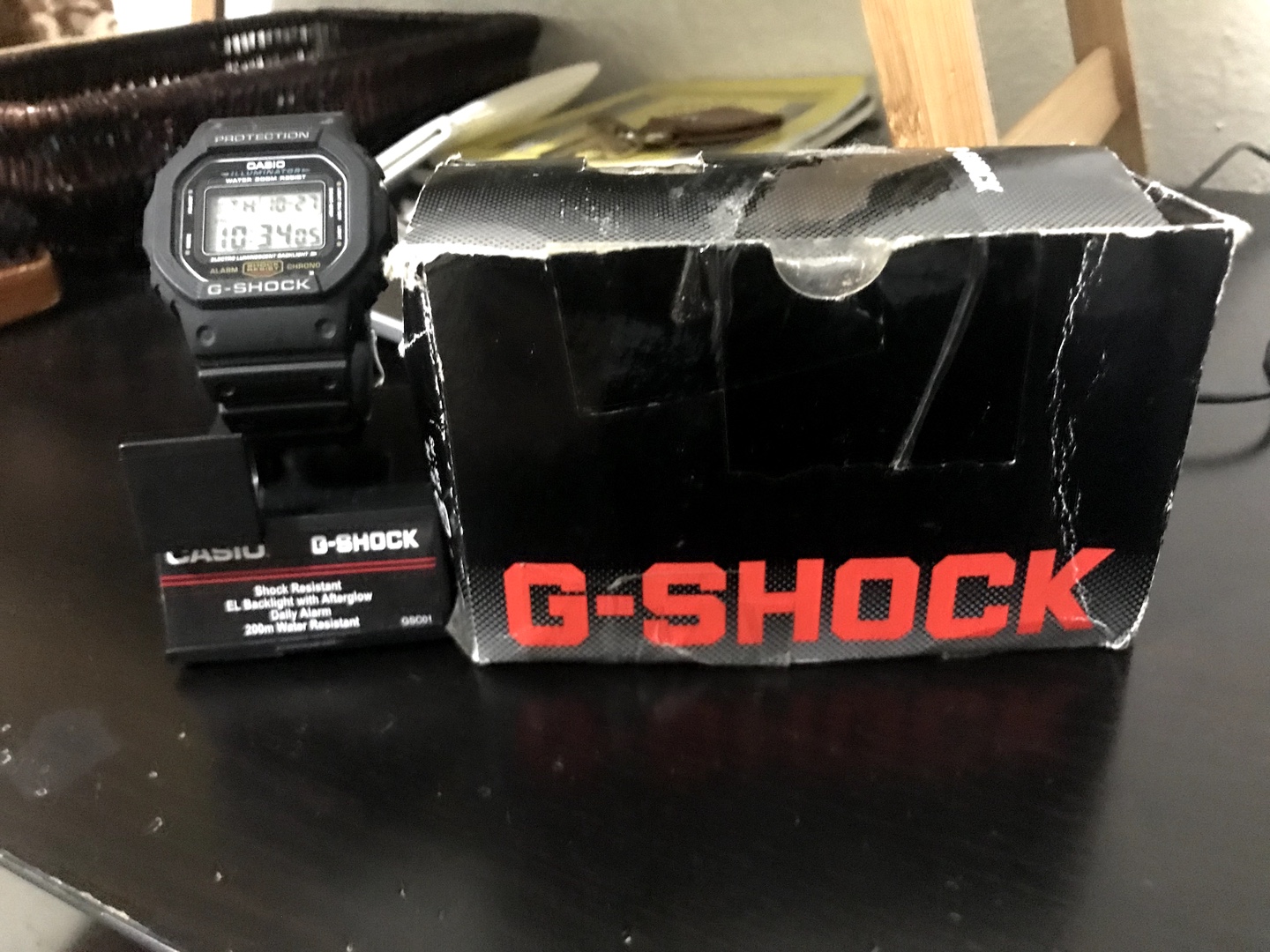 joyas, relojes y accesorios - Casio Men's G-Shock Quartz Watch with Resin Strap, Black, 20 (Model: DW5600E-1V)