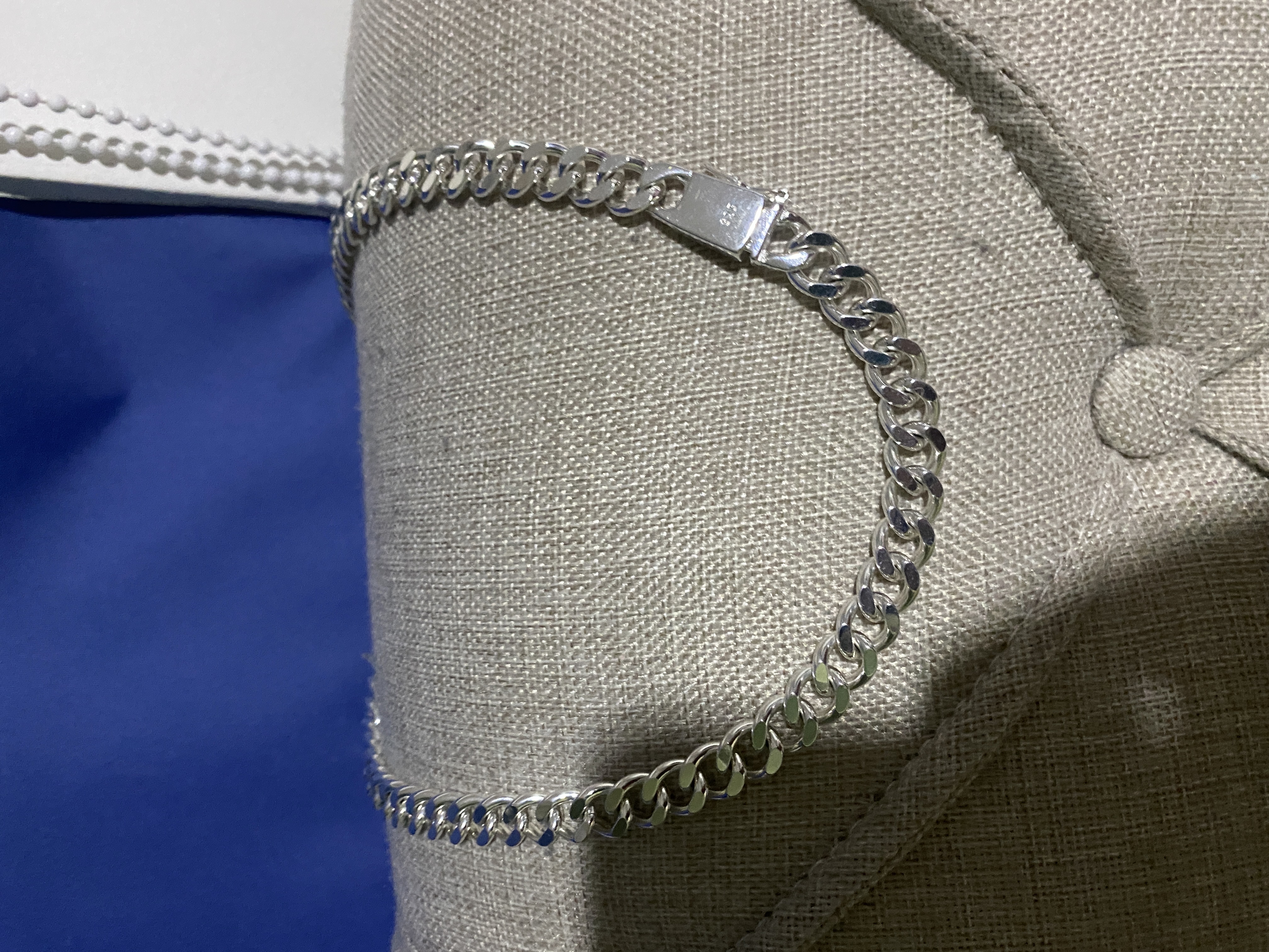 joyas, relojes y accesorios - Cadena Cubana de plata 20 pulgadas  4