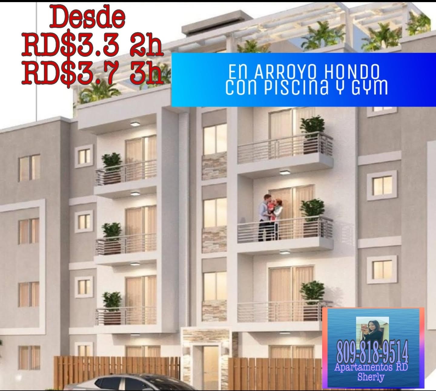 apartamentos - Apartamento en Arroyo Hondo 2 o 3 habitaciones 