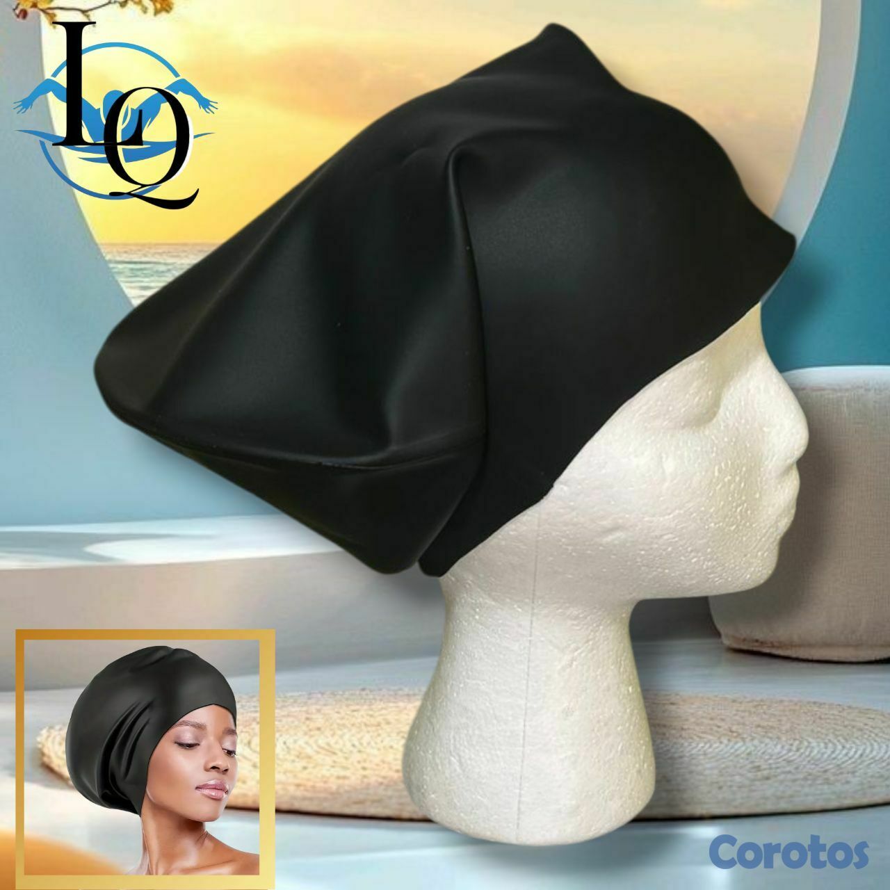 Artículos Deportivos - Gorro de natación para cabello largo  2