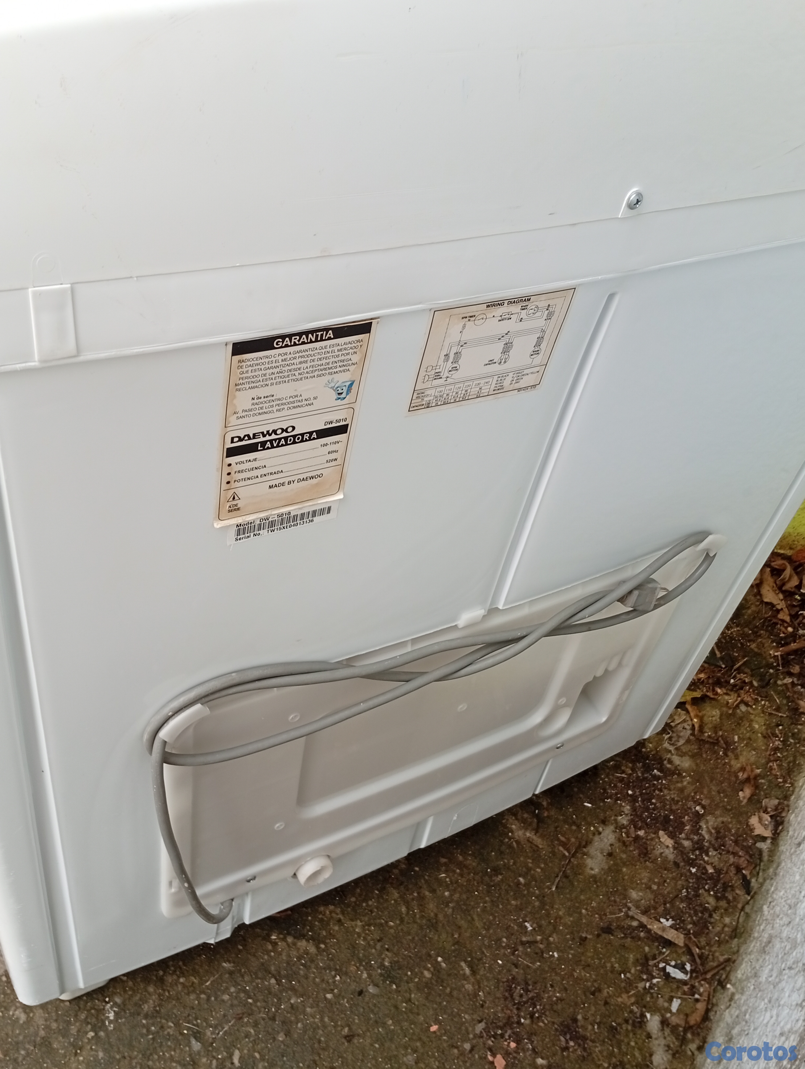 electrodomesticos - lavadora Daewoo 16lbs  7