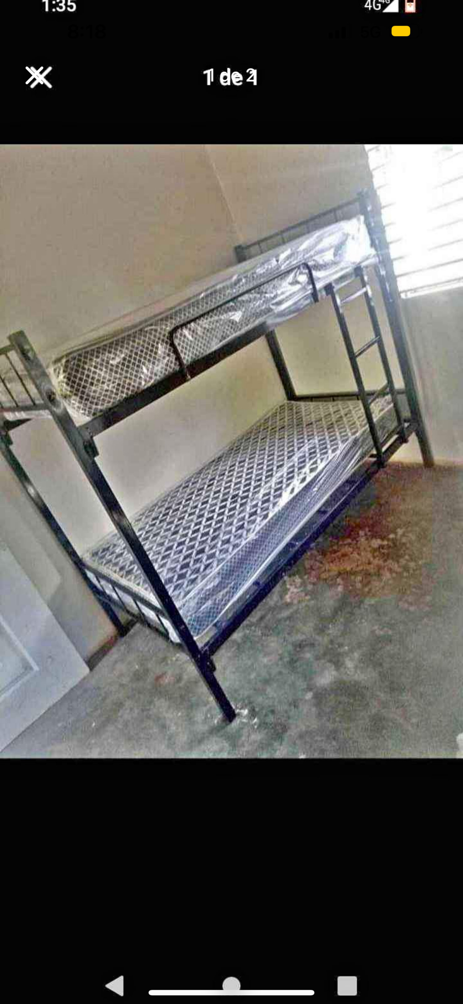 muebles y colchones - camarote 39x39 totalmente nuevo tapizado con su colchones 