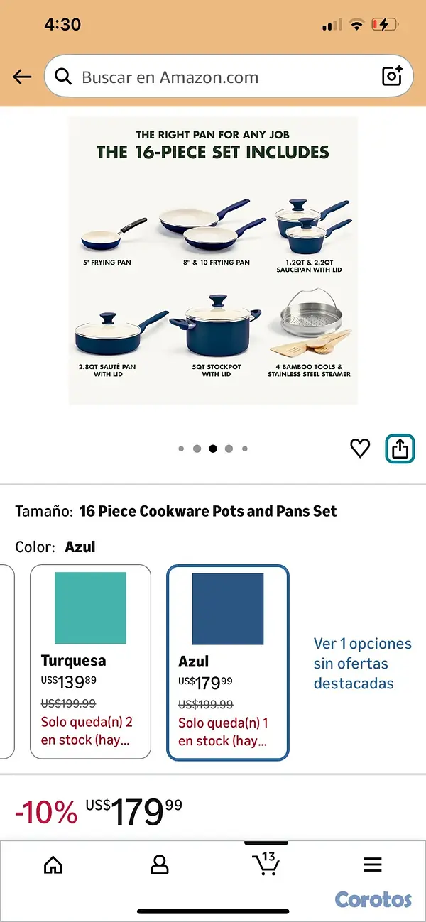 cocina - GreenPan Rio - Juego de utensilios de cocina de 16 3