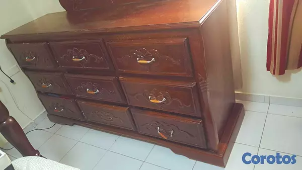 muebles y colchones - VENDO GAVETERO 9 GAVETAS CAOBA 3