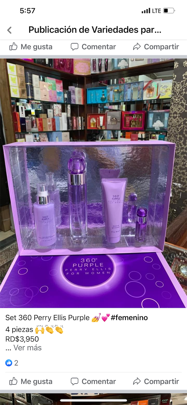 salud y belleza - Set perfume Perry Ellis Purple. Original. AL POR MAYOR Y AL DETALLE 1