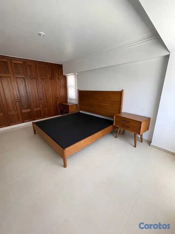 muebles y colchones - Juego de habitación king en madera sólida estilo Japandi / Mid-Century 2