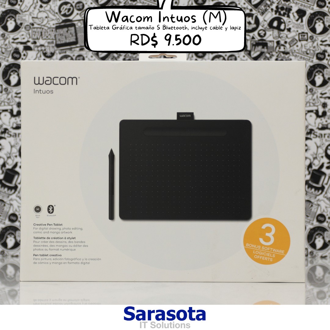 computadoras y laptops - Wacom Intuos M Bluetooth (Somos Sarasota) 