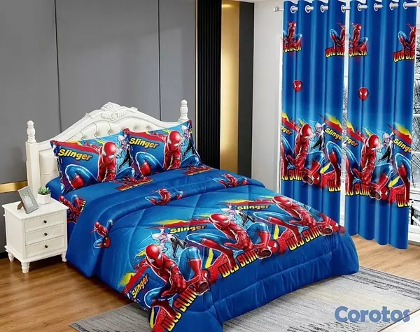 muebles y colchones - juego de colcha 5 piezas para cama de queen  8