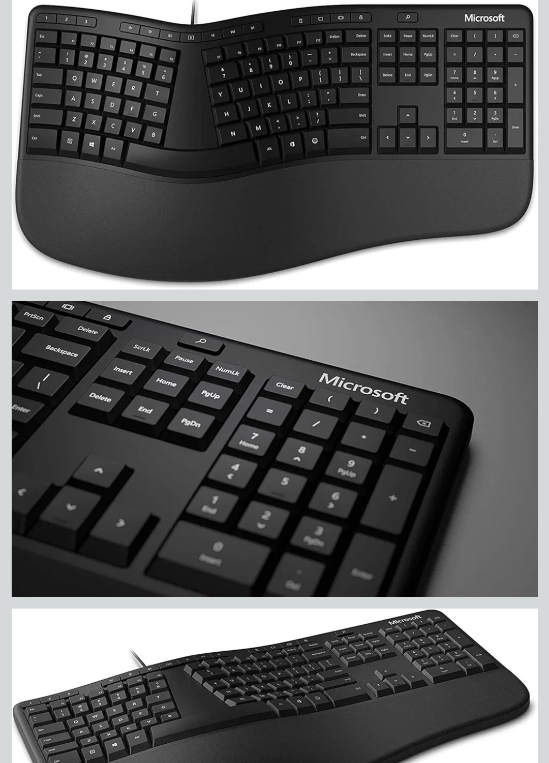 computadoras y laptops - Teclado Microsoft Ergonomico