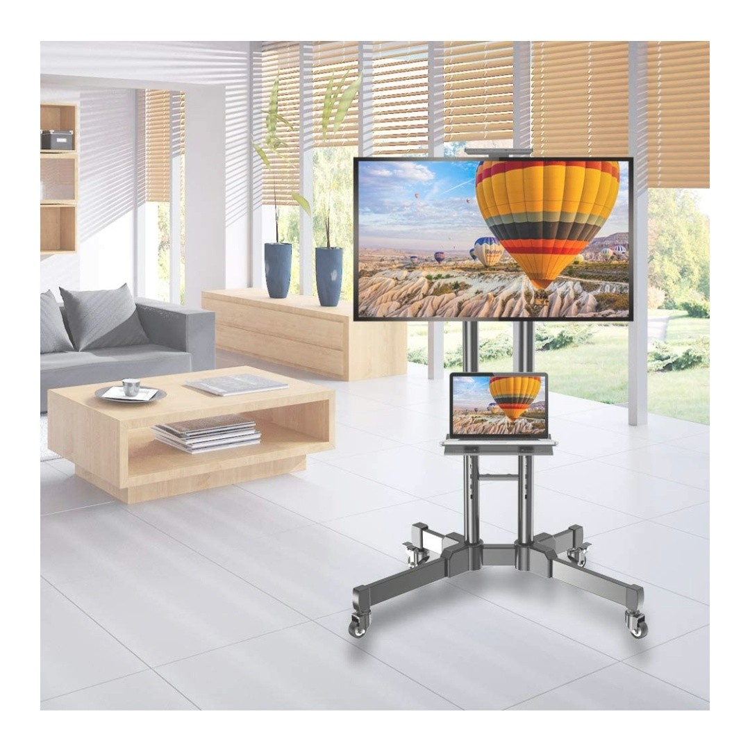 muebles y colchones - Base soporte movible con ruedas para TV de 24" a 70" o 110 lbs 3