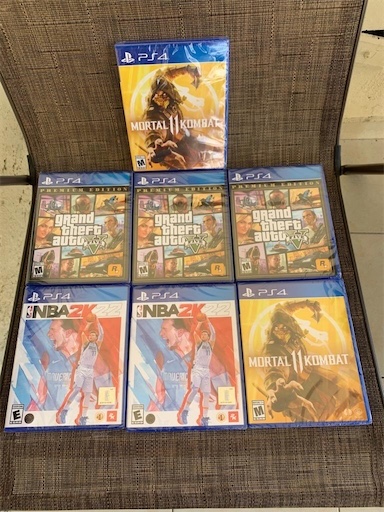 consolas y videojuegos - NBA 2K22, GTA 5, MORTAL KOMBAT 11 PS4