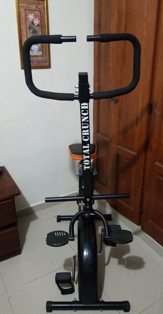 deportes - Bicicleta estacionaria con ajuste de velocidad y máquina de abdominales 2 en 1