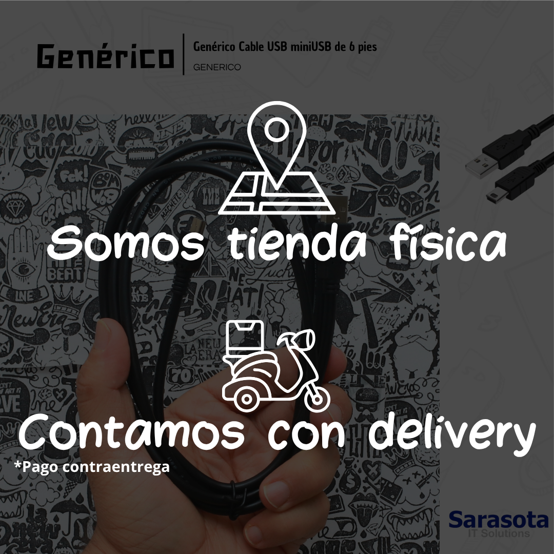 accesorios para electronica - Genérico Cable USB miniUSB de 6 pies 3