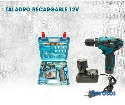 herramientas, jardines y exterior - Taladro de mandril inalambrico recargable de 12 voltios con 2 pila 1