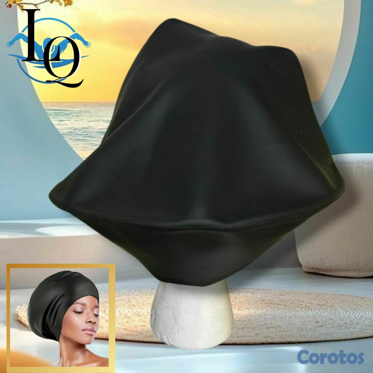 Artículos Deportivos - Gorro de natación para cabello largo  3