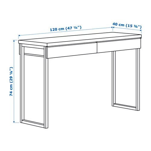 muebles y colchones - Escritorio para el hogar IKEA Blanco Modelo BESTA BURS 2