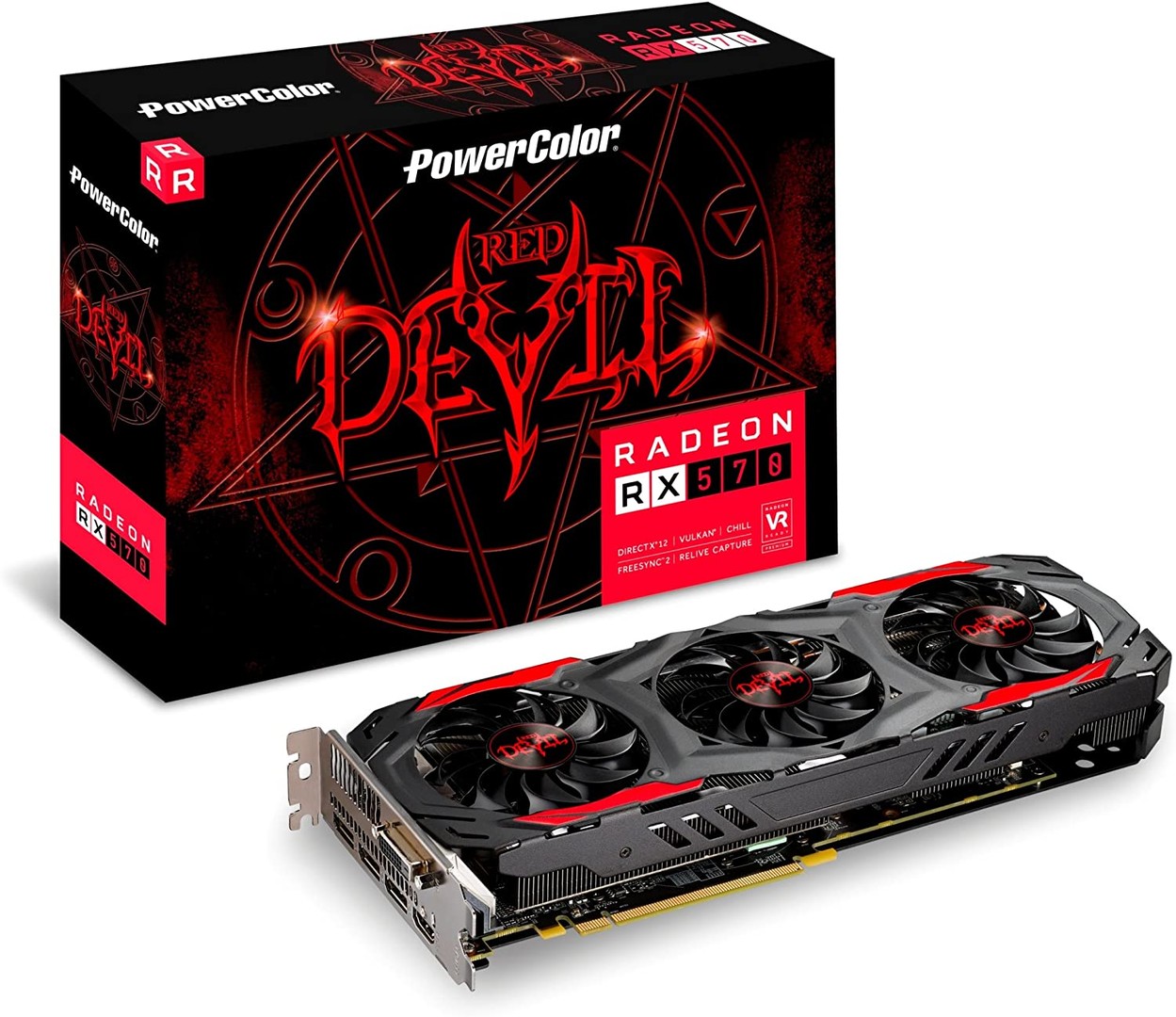 computadoras y laptops - Tarjeta AMD RX 570 4GB Red Devil  2