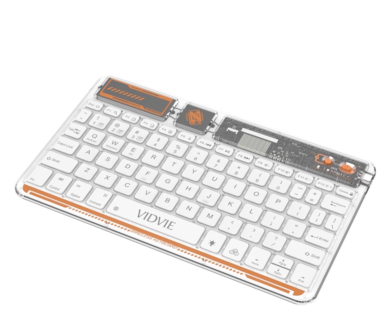 computadoras y laptops - Teclado inalámbrico transparente  1