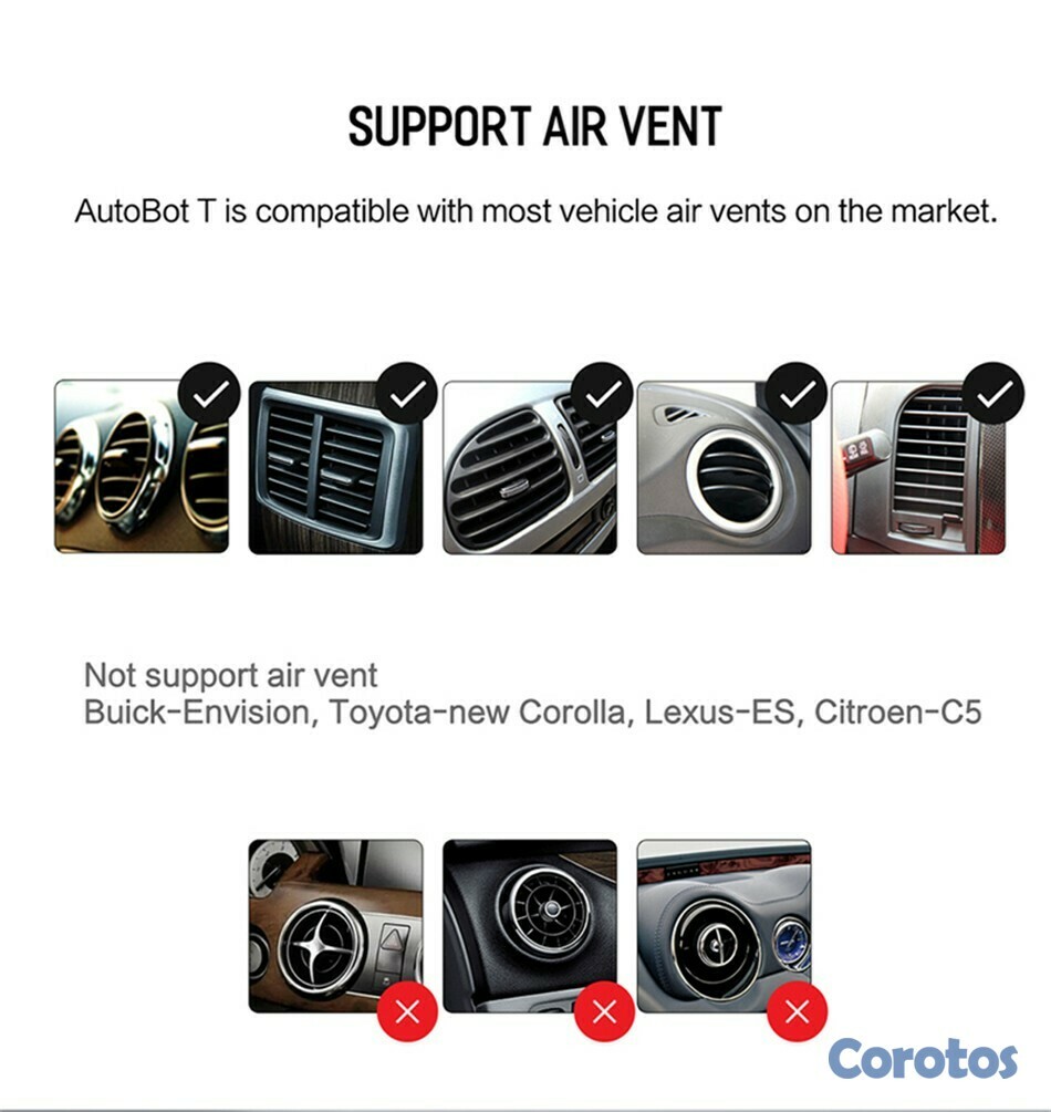 accesorios para electronica - Soporte universal de celular para carro ventanilla de aire CJ-23 4