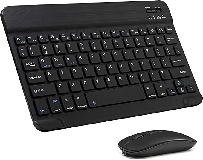 accesorios para electronica - Combo de teclado y mouse Bluetooth ultradelgado, recargable portátil inalambrico 5